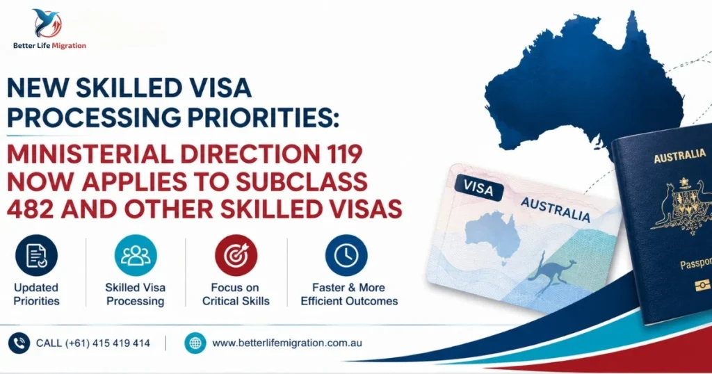 Ministerial Direction 119 skilled visa processing priorities for Subclass 482 visas