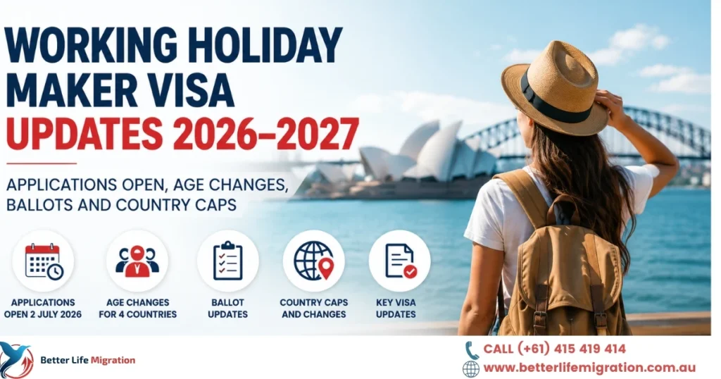 Working Holiday Maker Visa Updates 2026–2027 for Australia including Subclass 417 and 462 changes